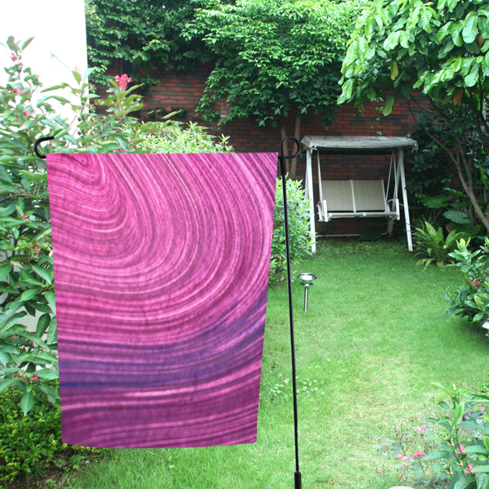 Garden flag : Purple with waves Garden Flag 12‘’x18‘’（Without Flagpole）