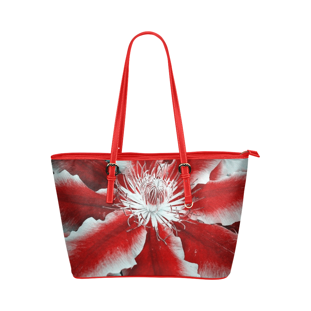 Clematis Leather Tote Bag/Small (Model 1651)