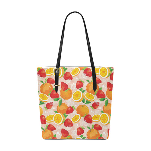 Strawberry Orange Hearts Fruit Pattern Euramerican Tote Bag/Small (Model 1655)
