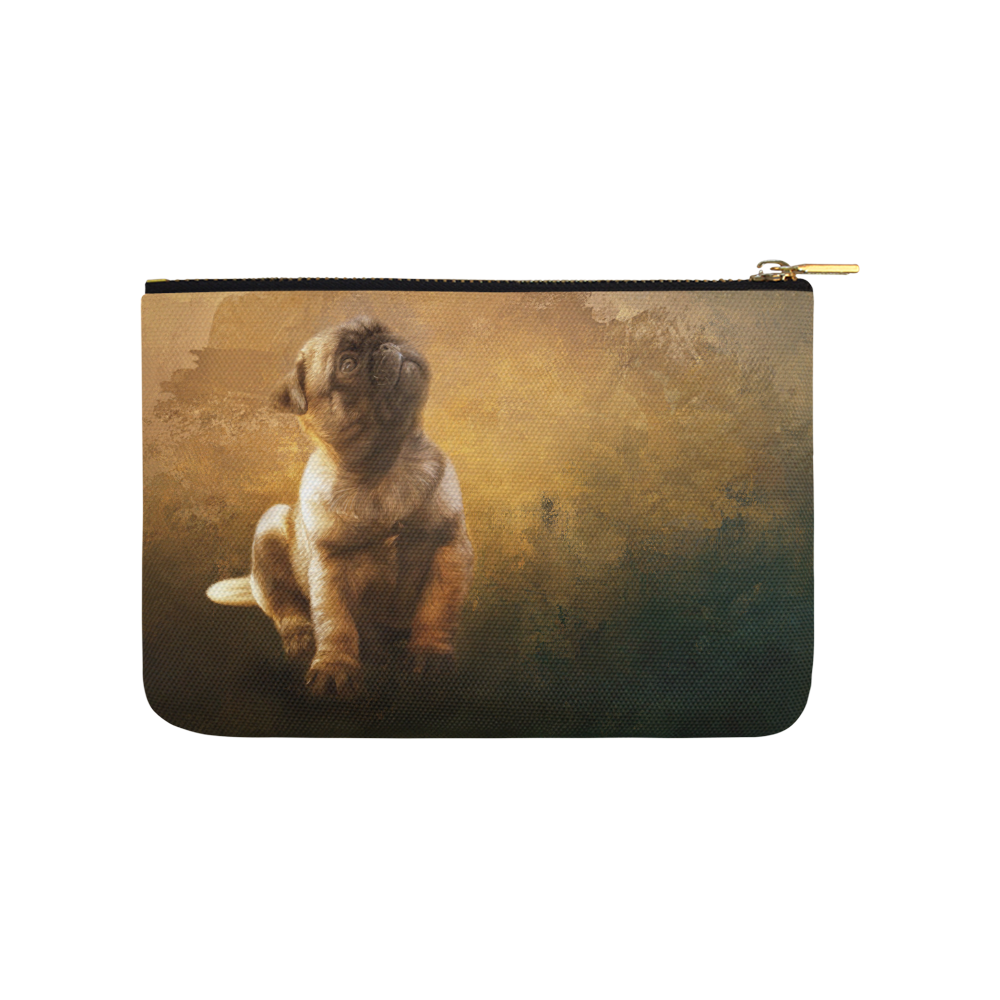Cute painting pug puppy Carry-All Pouch 9.5''x6''