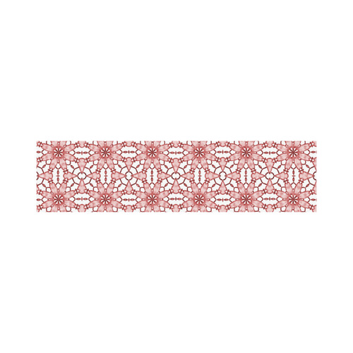 Sexy White and Coral Lace Cosmetic Bag/Large (Model 1658)