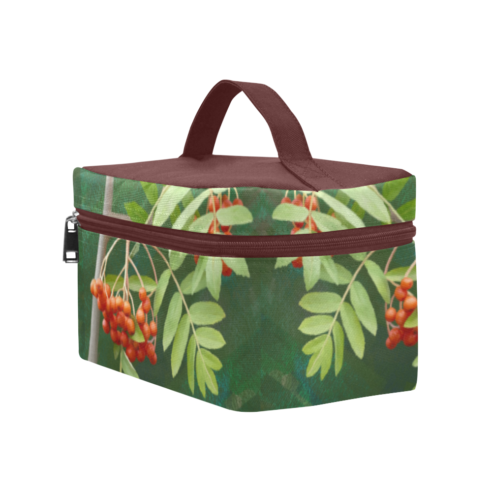 Plant Watercolor Rowan tree - Sorbus aucuparia Cosmetic Bag/Large (Model 1658)