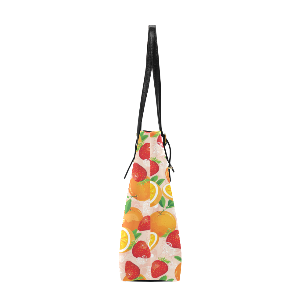 Strawberry Orange Hearts Fruit Pattern Euramerican Tote Bag/Small (Model 1655)