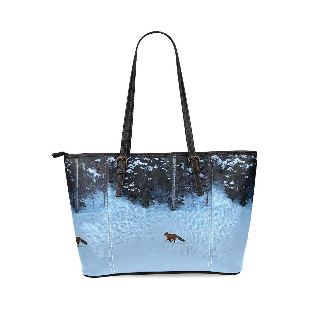 Fox on the Run Leather Tote Bag/Large (Model 1640)