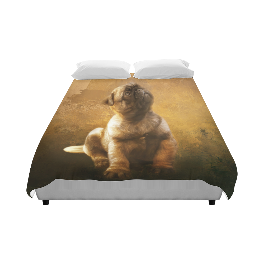 Cute painting pug puppy Duvet Cover 86"x70" ( All-over-print)