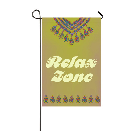 Jewelry COLLIER Blue Green Pink + Relax Zone Garden Flag 12‘’x18‘’（Without Flagpole）