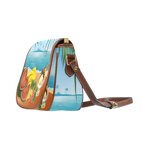 Fruit Ice Cream Tropical Beach Paradise Saddle Bag/Large (Model 1649)