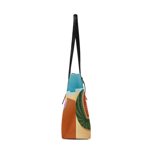 Fruit Ice Cream Tropical Beach Landscape Euramerican Tote Bag/Large (Model 1656)