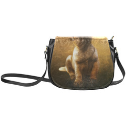 Cute painting pug puppy Classic Saddle Bag/Small (Model 1648)