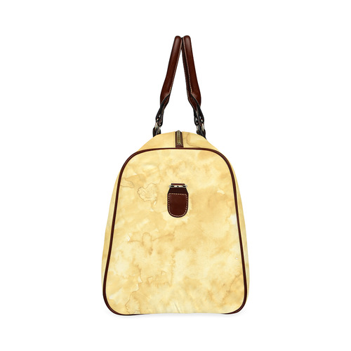 yellow fluid watercolors Waterproof Travel Bag/Large (Model 1639)