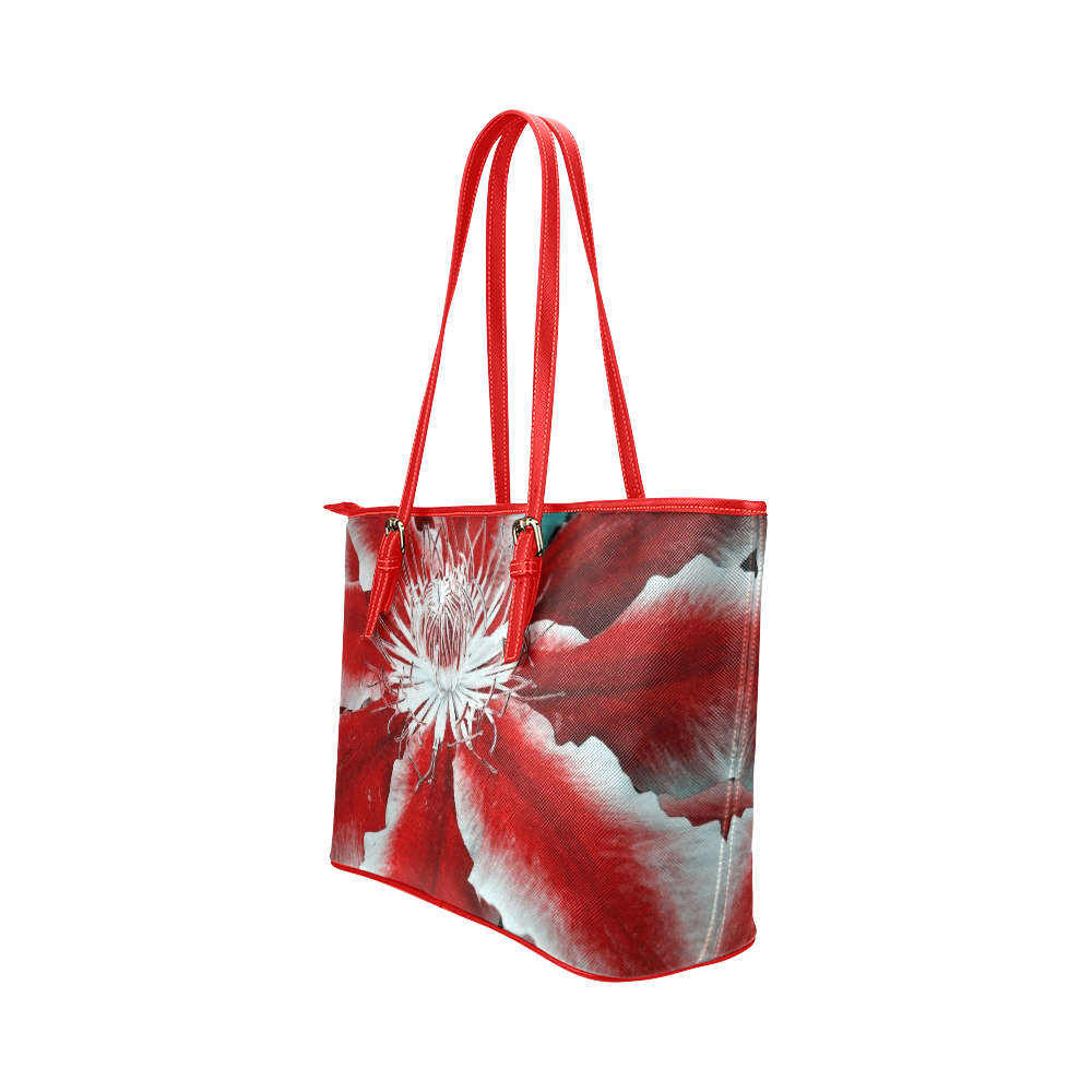 Clematis Leather Tote Bag/Small (Model 1651)