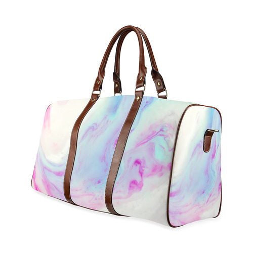 marble painted illustrations Waterproof Travel Bag/Large (Model 1639)