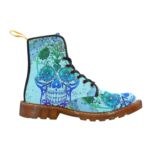 psychedelic Pop Skull 317D by JamColors Martin Boots For Women Model 1203H