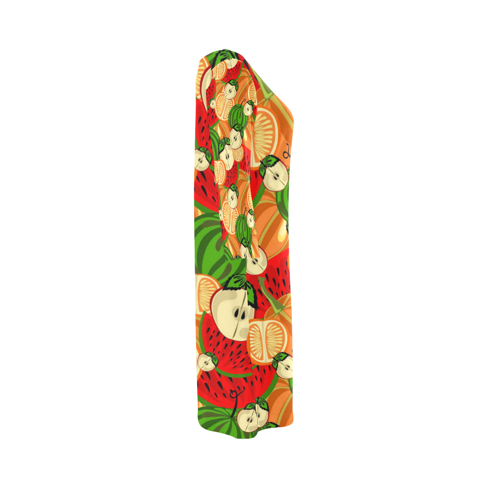 Colorful Fruit Pattern with Watermelon Round Collar Dress (D22)