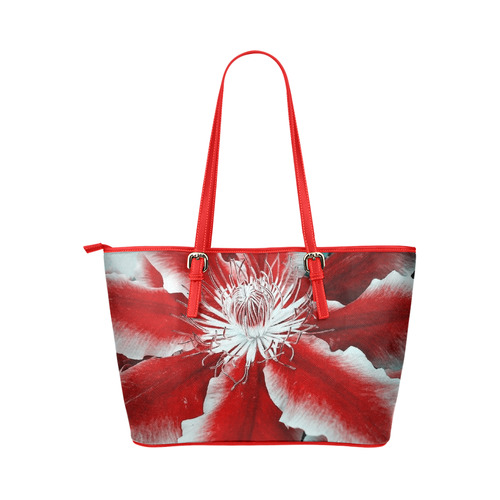 Clematis Leather Tote Bag/Small (Model 1651)