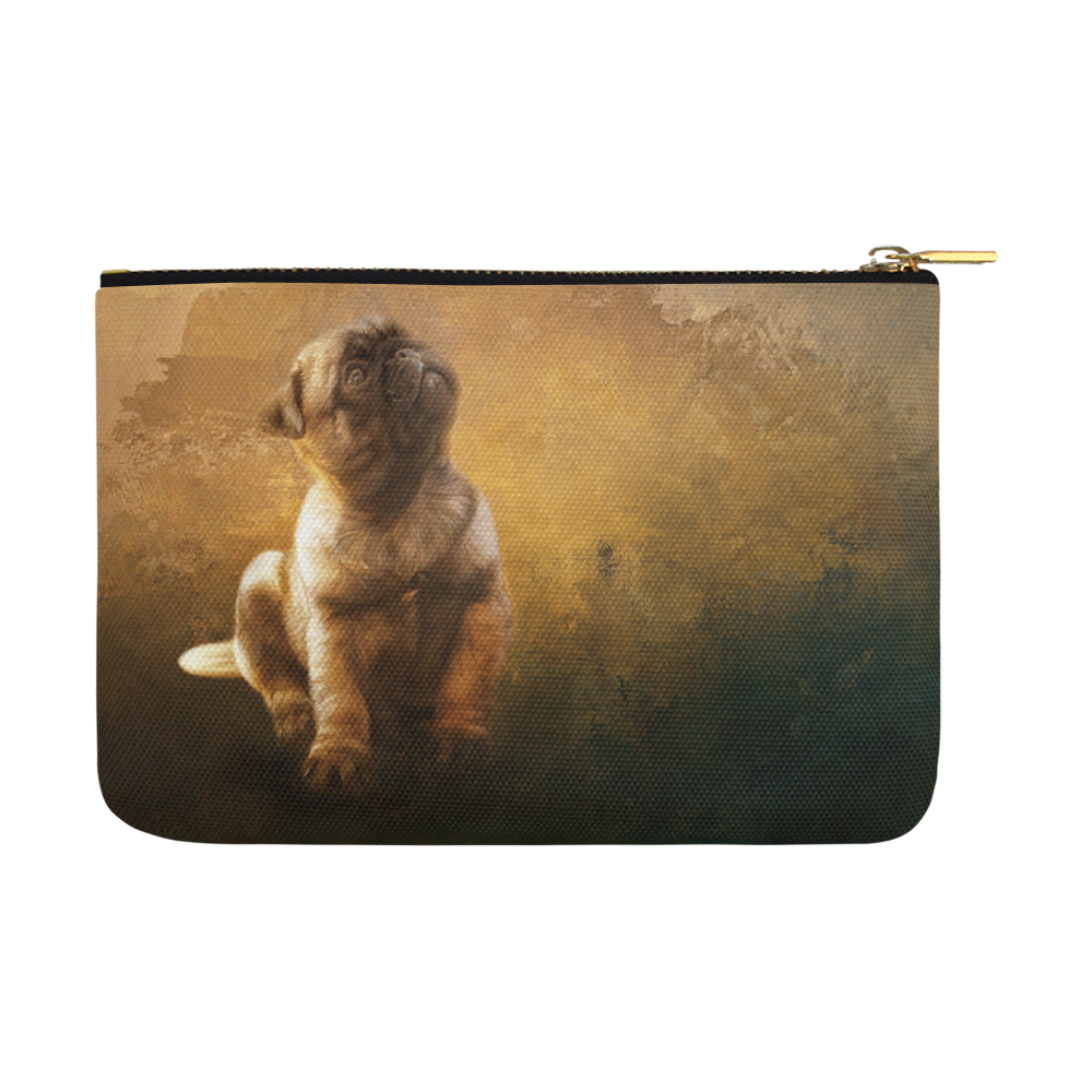 Cute painting pug puppy Carry-All Pouch 12.5''x8.5''