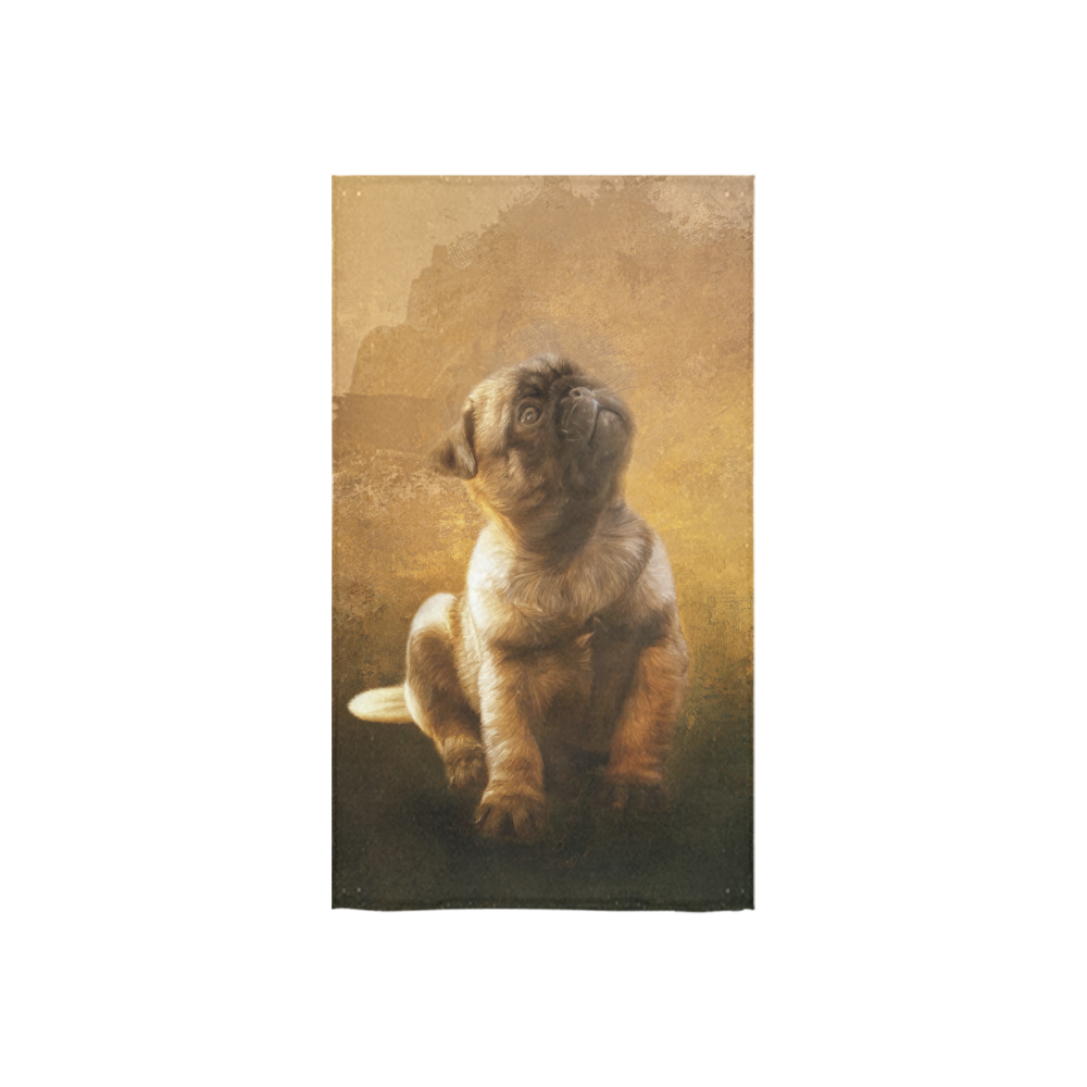 Cute painting pug puppy Custom Towel 16"x28"