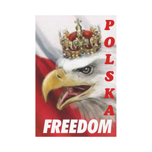 POLSKA POLAND FREEDOM FLAG WITH EAGLE Garden Flag 12‘’x18‘’（Without Flagpole）