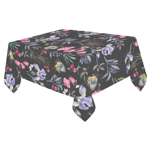 Wildflowers I Cotton Linen Tablecloth 52"x 70"