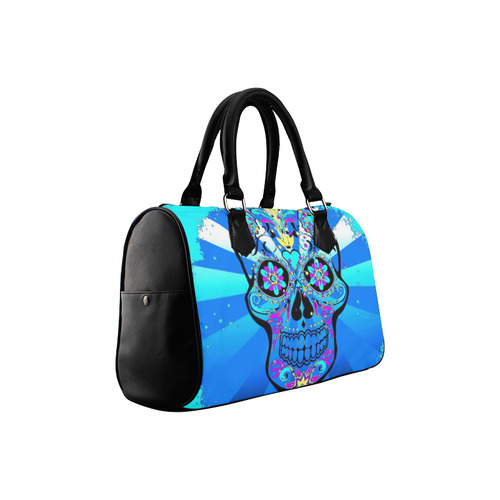 psychedelic Pop Skull 317B by JamColors Boston Handbag (Model 1621)