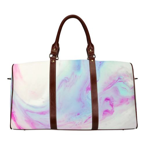 marble painted illustrations Waterproof Travel Bag/Large (Model 1639)