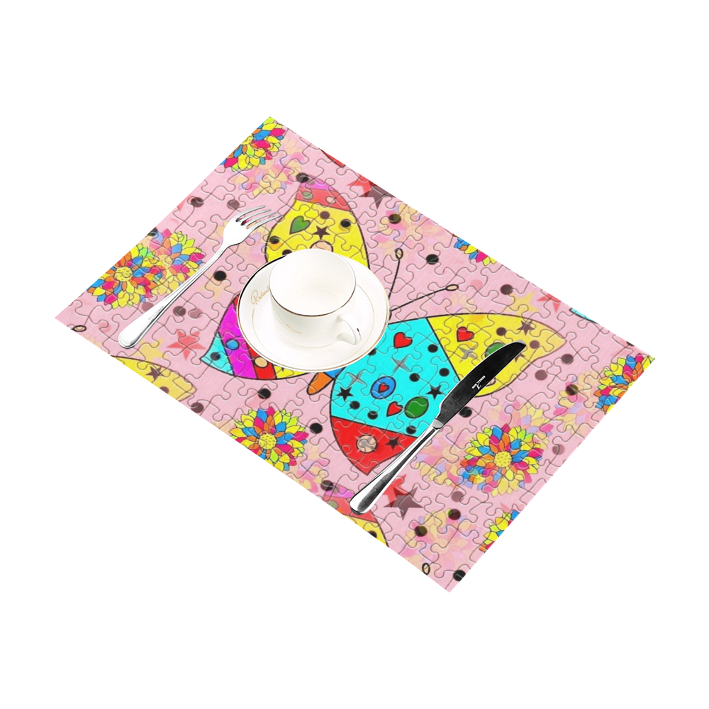 Butterfly by Popart Lover Placemat 12’’ x 18’’ (Set of 4)