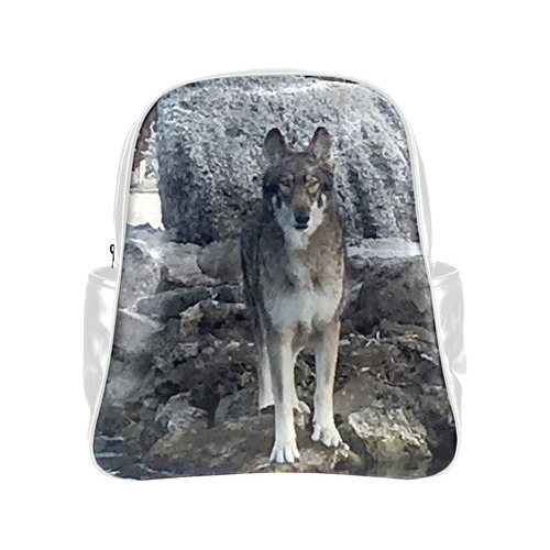 Dog German Shepherd Multi-Pockets Backpack (Model 1636)