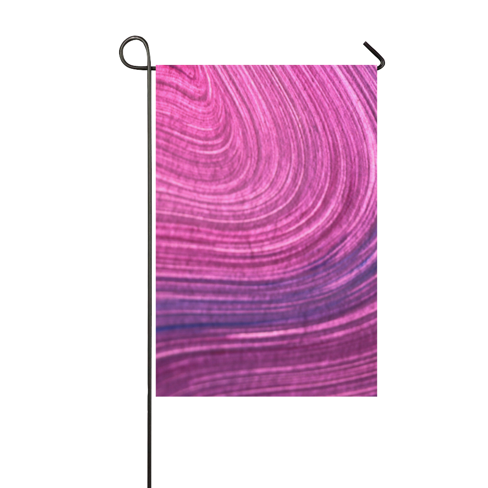 Garden flag : Purple with waves Garden Flag 12‘’x18‘’（Without Flagpole）