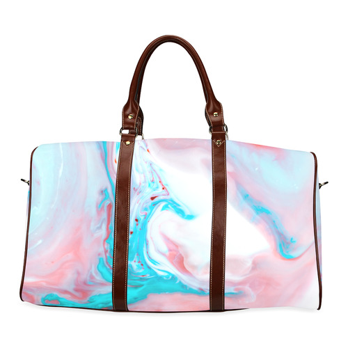 marble painted illustrations Waterproof Travel Bag/Large (Model 1639)