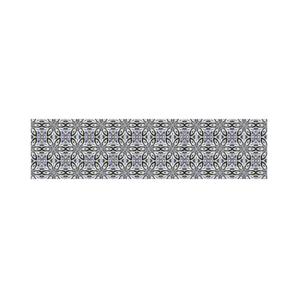 Black Gray and Purple Geometric Cosmetic Bag/Large (Model 1658)