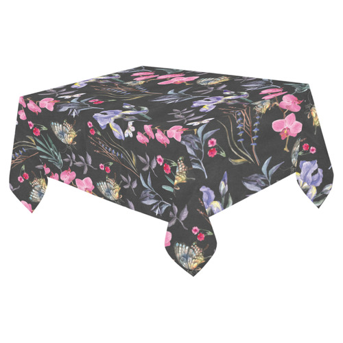 Wildflowers I Cotton Linen Tablecloth 52"x 70"