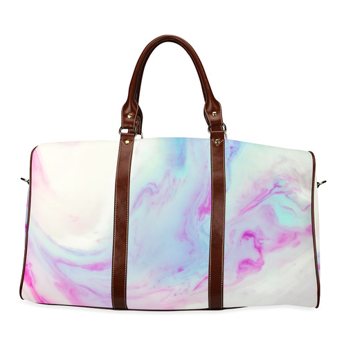 marble painted illustrations Waterproof Travel Bag/Large (Model 1639)