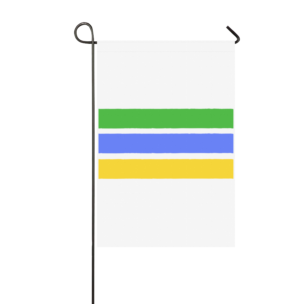 Flag : Hawaii stripes Edition / yellow, blue, green Garden Flag 12‘’x18‘’（Without Flagpole）