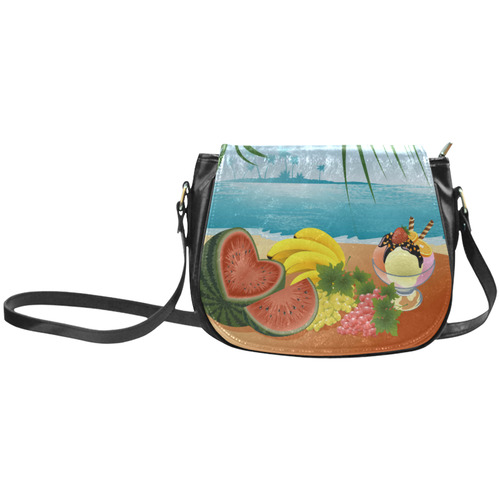 Fruit Ice Cream Tropical Beach Paradise Classic Saddle Bag/Small (Model 1648)