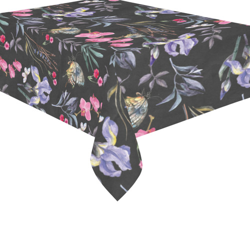Wildflowers I Cotton Linen Tablecloth 60"x 84"