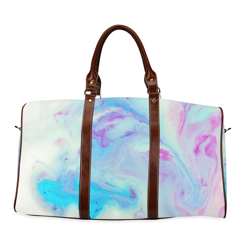 marble painted illustrations Waterproof Travel Bag/Large (Model 1639)