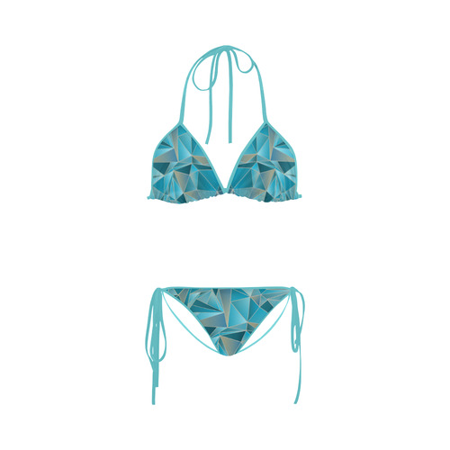 Sea Glass w/blue Custom Bikini Swimsuit