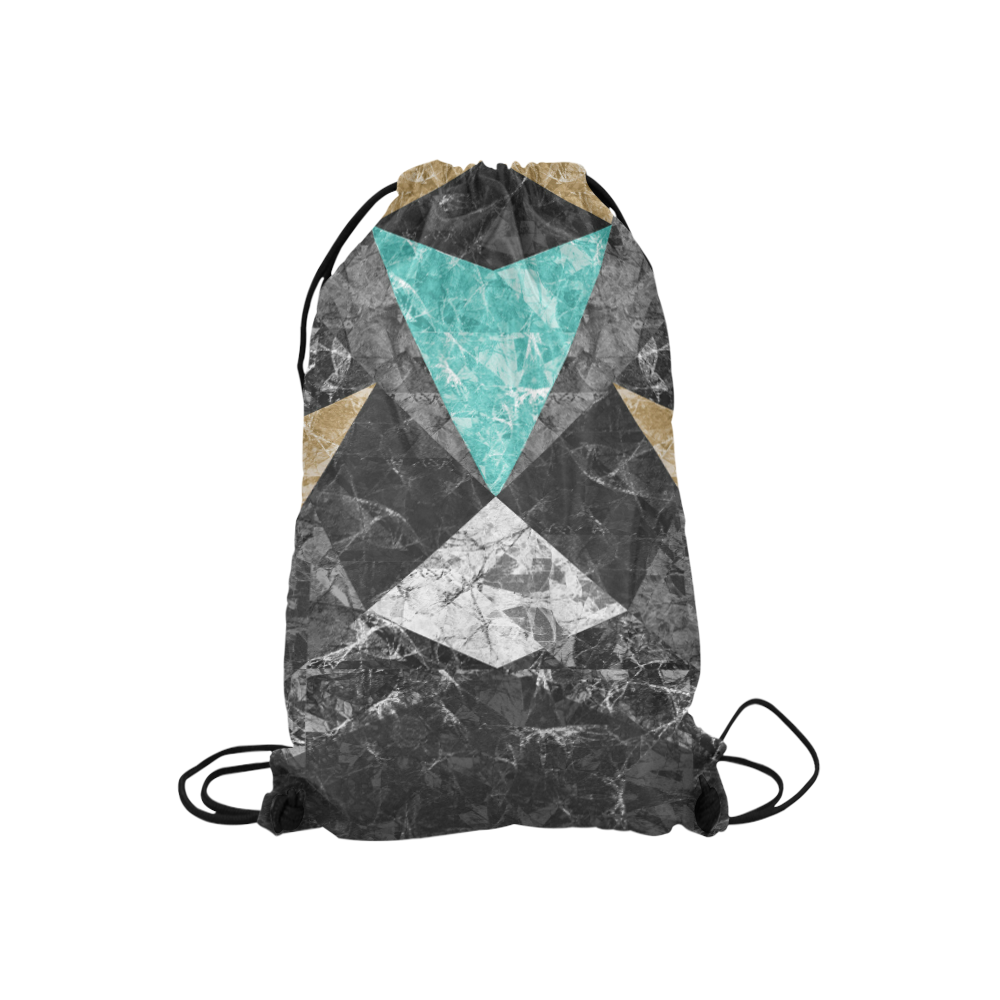 Marble Geometric Background G430 Small Drawstring Bag Model 1604 (Twin Sides) 11"(W) * 17.7"(H)