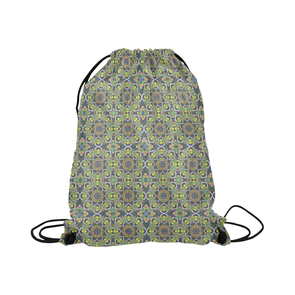 Green Khaki Large Drawstring Bag Model 1604 (Twin Sides)  16.5"(W) * 19.3"(H)