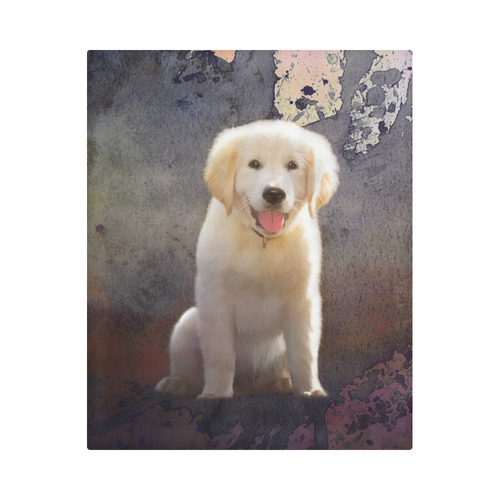 A cute painting golden retriever puppy Duvet Cover 86"x70" ( All-over-print)