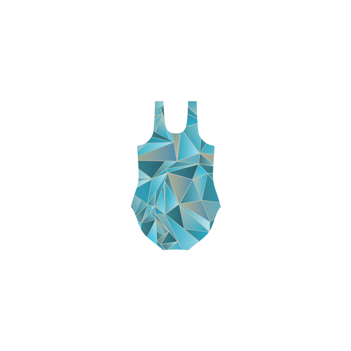 Sea Glass Vest One Piece Swimsuit (Model S04)