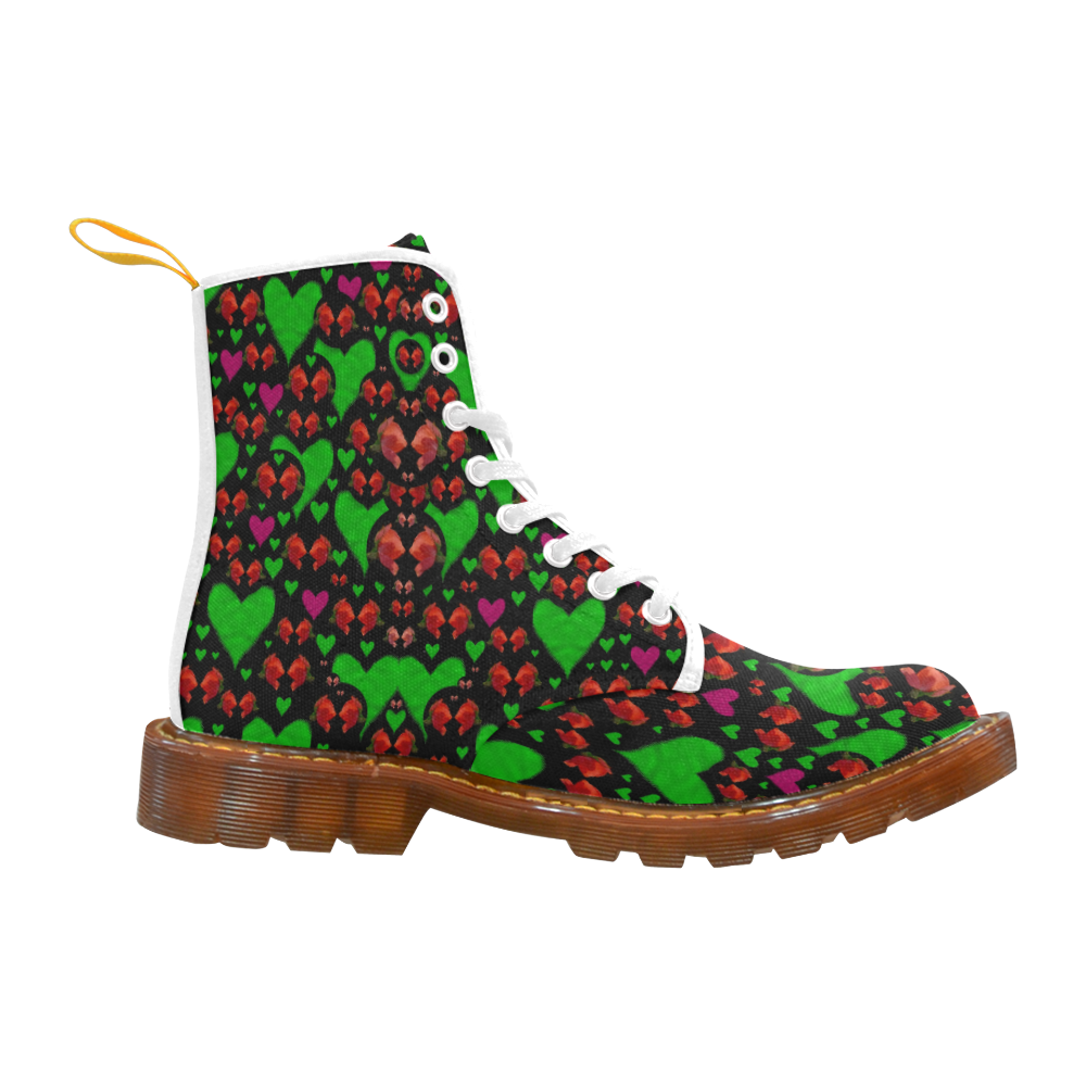 love hearts and roses Martin Boots For Women Model 1203H