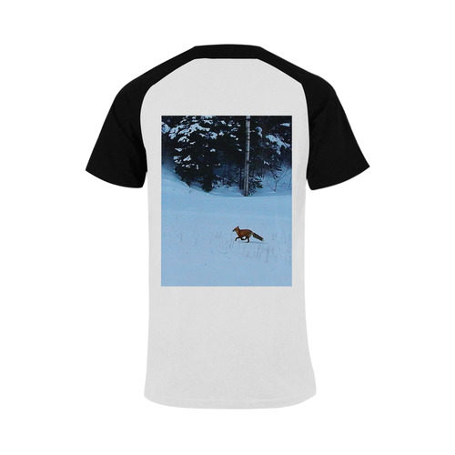 Fox on the Run Men's Raglan T-shirt (USA Size) (Model T11)