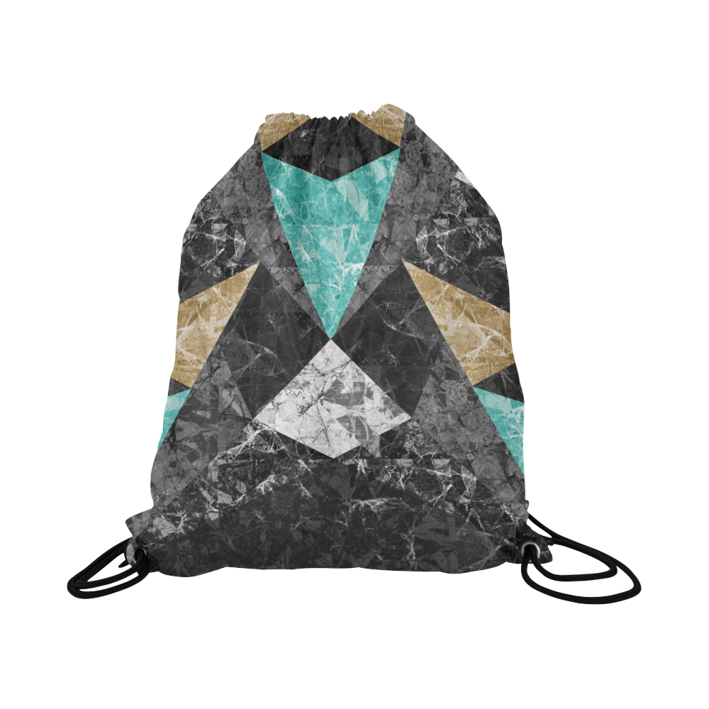 Marble Geometric Background G430 Large Drawstring Bag Model 1604 (Twin Sides)  16.5"(W) * 19.3"(H)