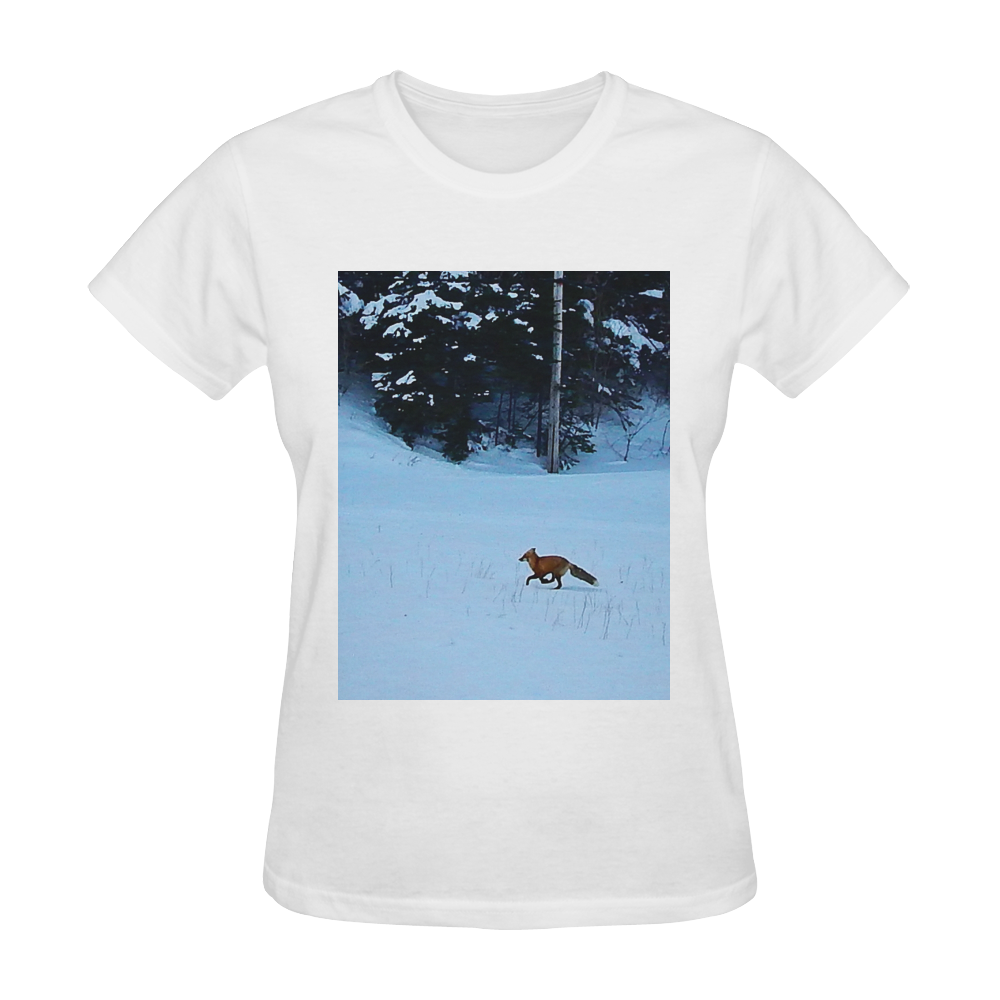 Fox on the Run Sunny Women's T-shirt (Model T05)