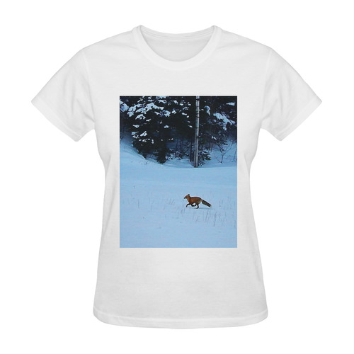 Fox on the Run Sunny Women's T-shirt (Model T05)