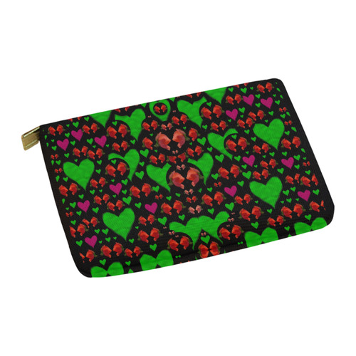 love hearts and roses Carry-All Pouch 12.5''x8.5''