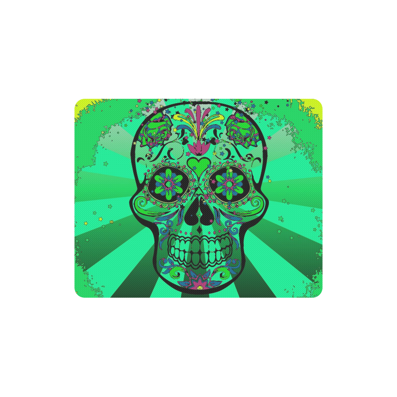 psychedelic Pop Skull 317C by JamColors Rectangle Mousepad