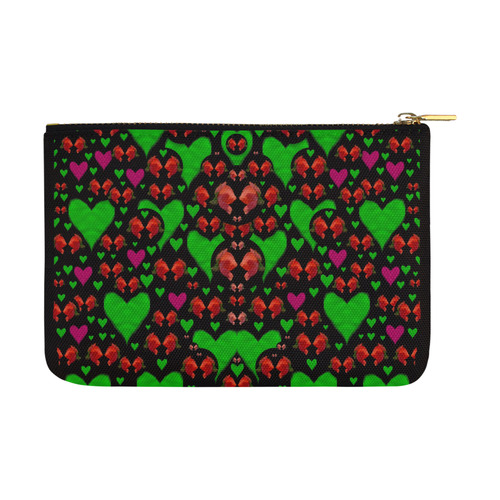 love hearts and roses Carry-All Pouch 12.5''x8.5''