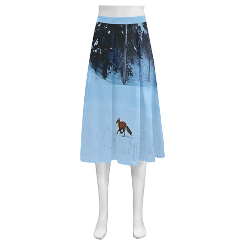 Fox on the Run Mnemosyne Women's Crepe Skirt (Model D16)